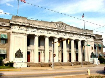 Evansville Coliseum Statues