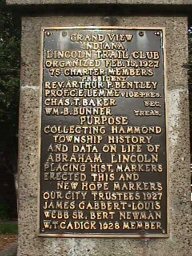 Lincoln Trail Marker at Grandview