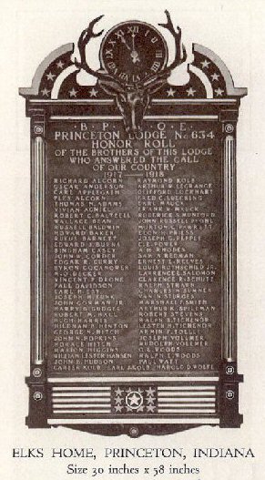 Princeton Elks Home Plaque