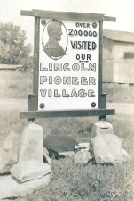 Lincoln Plaque at Entrance to Lincoln Pioneer Village