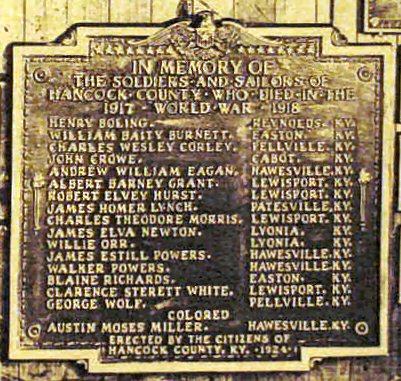 Hawesville Plaque